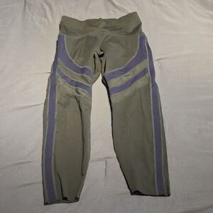 ZYIA Olive and Purple Women's Leggings